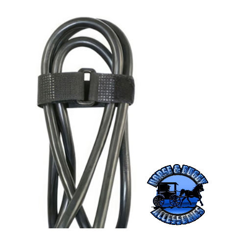 Dark Slate Gray 8" Hook & Loop Velcro Strip-Tie Fasteners with Buckle, 8 Pcs. (Choose Color) Black