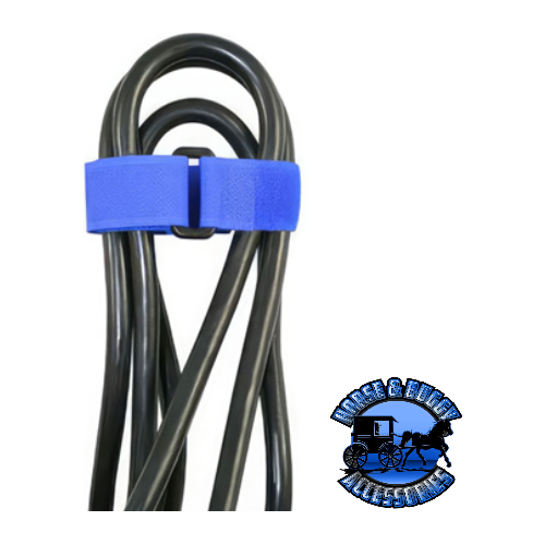 Dark Slate Gray 8" Hook & Loop Velcro Strip-Tie Fasteners with Buckle, 8 Pcs. (Choose Color) Blue