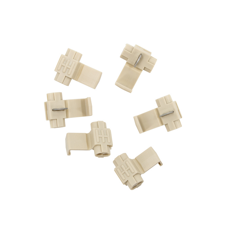 up-98101 18-14 AWG White Mid-Line Tap Connector w/ No Stop, 6 Pcs.