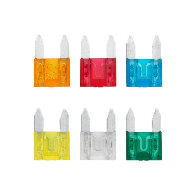 up-98112 Mini Fuse Kit 5,10,15,20,25,30 AMP Fuses, 6 Pcs.