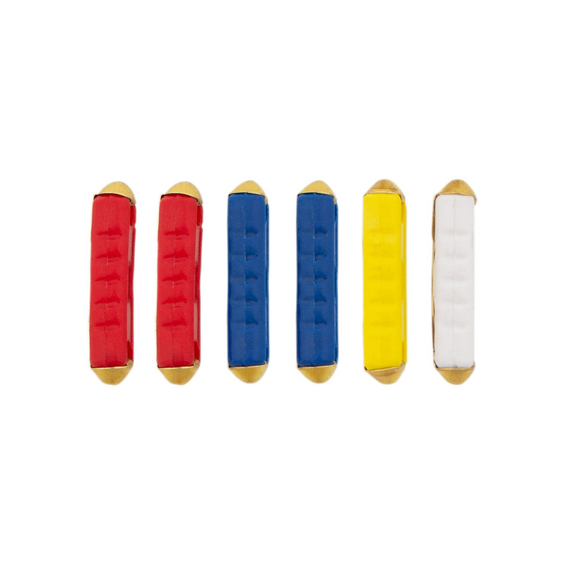 Kit de fusibles para vehículos alemanes, fusibles cerámicos GBC de 5,8,16,25 amperios, 6 unidades.