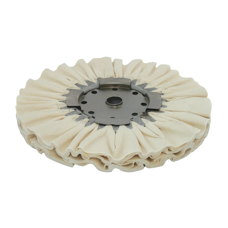 98152 8"X3" WHITE TREATED AIRWAY BUFFING WHEEL Gray