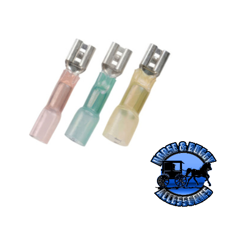 UP-98173 16-14 AWG .250 Tab CSS Heat Shrink M Disconnect - Blue, 10 Pcs. Gray