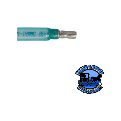 UP-98176 16-14 AWG .157 Tab CS Heat Shrink FM Receptacle - Blue, 10 Pcs. Cadet Blue