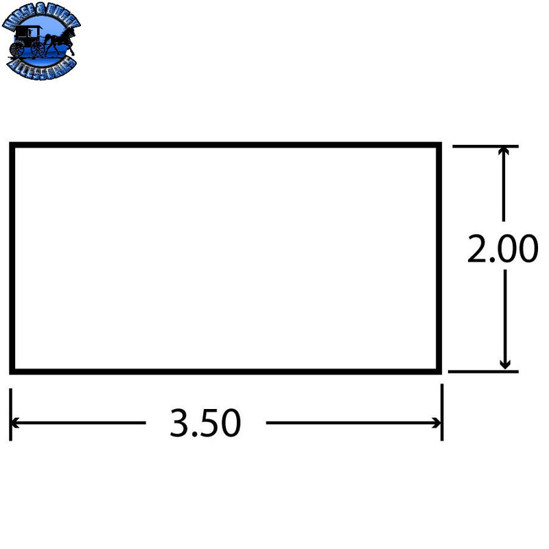 98176R3 REFLECTIVE TAPE 2 x 3.5" RECTANGULAR, BULK