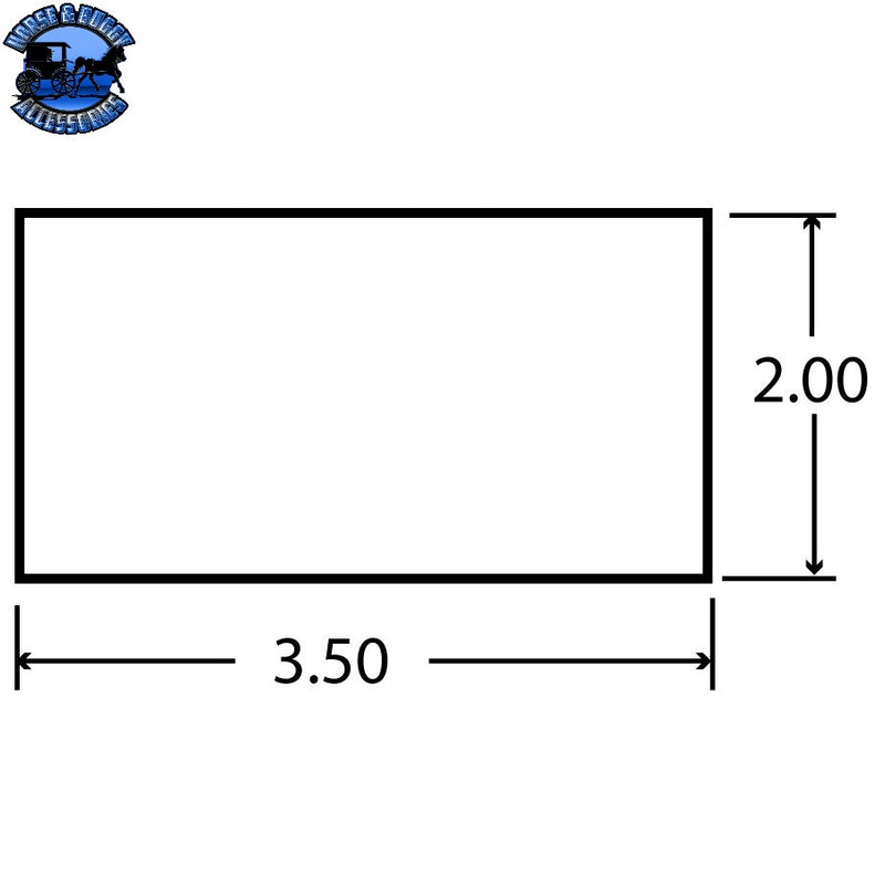 98176Y3 REFLECTIVE TAPE 2 x 3.5" RECTANGULAR, BULK