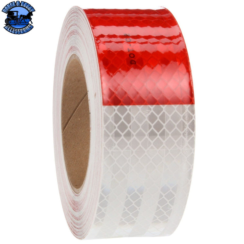 98180 REFLECTIVE TAPE STRIAIGHT TRUCK APPLICATION RED/WHITE 2" X 50' ROLL