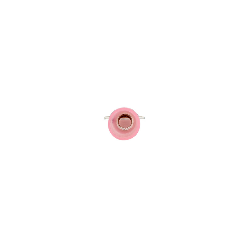 up-98204 8 AWG 3/8" Stud CS Heat Shrink Ring Terminal - Pink, 4 Pcs.