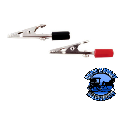 UP-98237 2" 10 Amp Alligator Test Clips w/ PVC Handles, 5Red/5Black 5 Sets. Gray