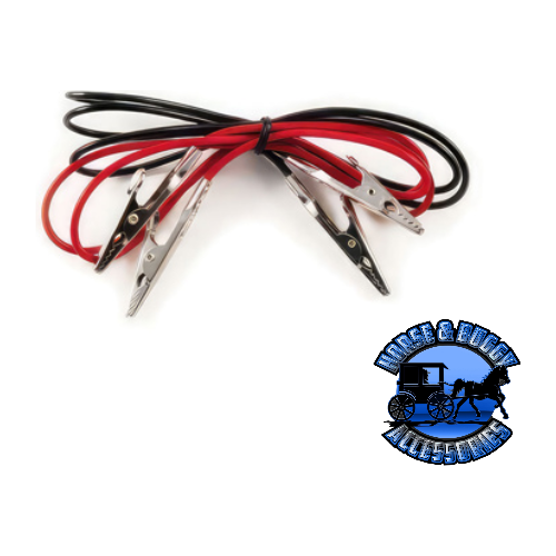 Dark Slate Gray UP-98238 10 Amp Alligator Test Clips w/ 30" Vinyl Leads, 1Red/1Black 1 Set.