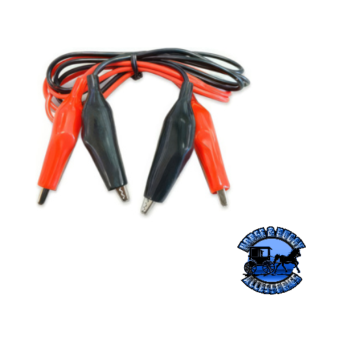 Dark Salmon UP-98239 10 Amp Alligator Test Clips w/ 36" Vinyl Leads & Boots, 1Red/1Black 1 Set.