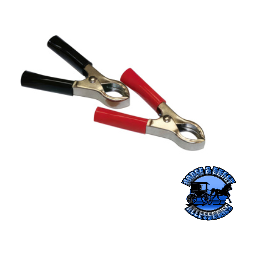 Dark Slate Gray UP-98240 30 Amp Clamps w/ Vinyl Handles, 1Red/1Black 1 Set.