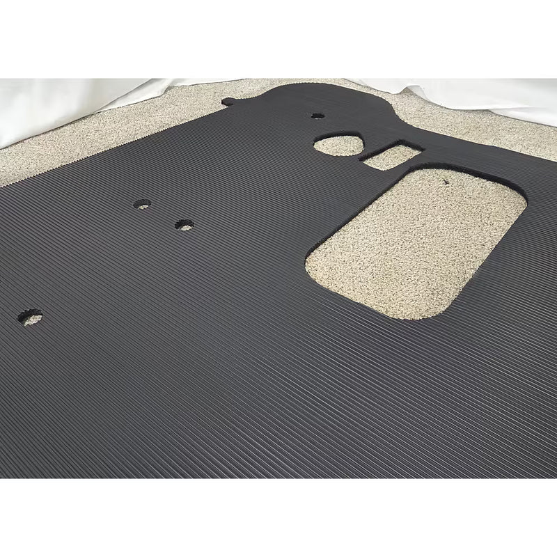 Ribbed Rubber Floor W/ Large OEM Shifter Hole For Peterbilt 389 2006-2023 #STFPET389RRWSN