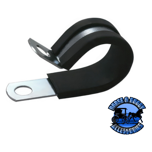 UP-98253 1/2" I.D. Santoprene Insulated Clamps w/ 1/4" Mounting Hole, 10 Pcs. Dark Slate Gray