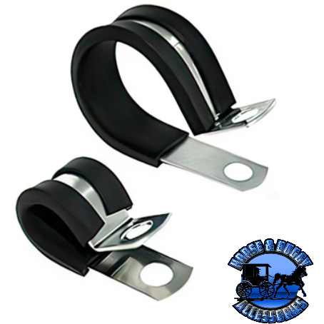 Light Gray UP-98256 1" I.D. Santoprene Insulated Clamps w/ 1/4" Mounting Hole, 10 Pcs.