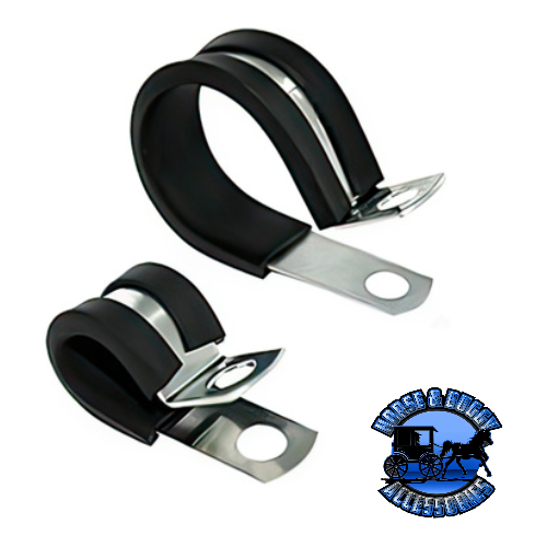 Light Gray UP-98254 5/8" I.D. Santoprene Insulated Clamps w/ 1/4" Mounting Hole, 10 Pcs.