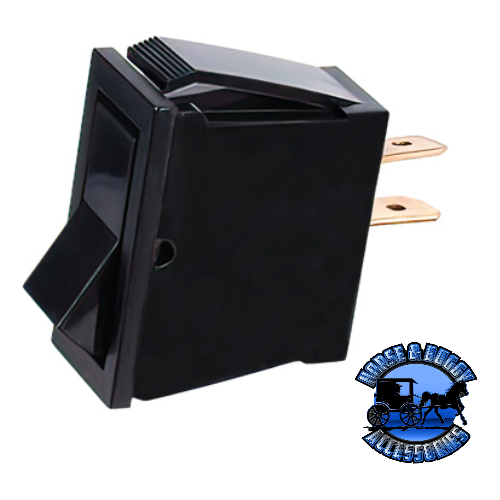 Black UP-98292 Black Non-Illum Rocker 16 Amp 12V S.P.S.T. On/Off 1 Pc.