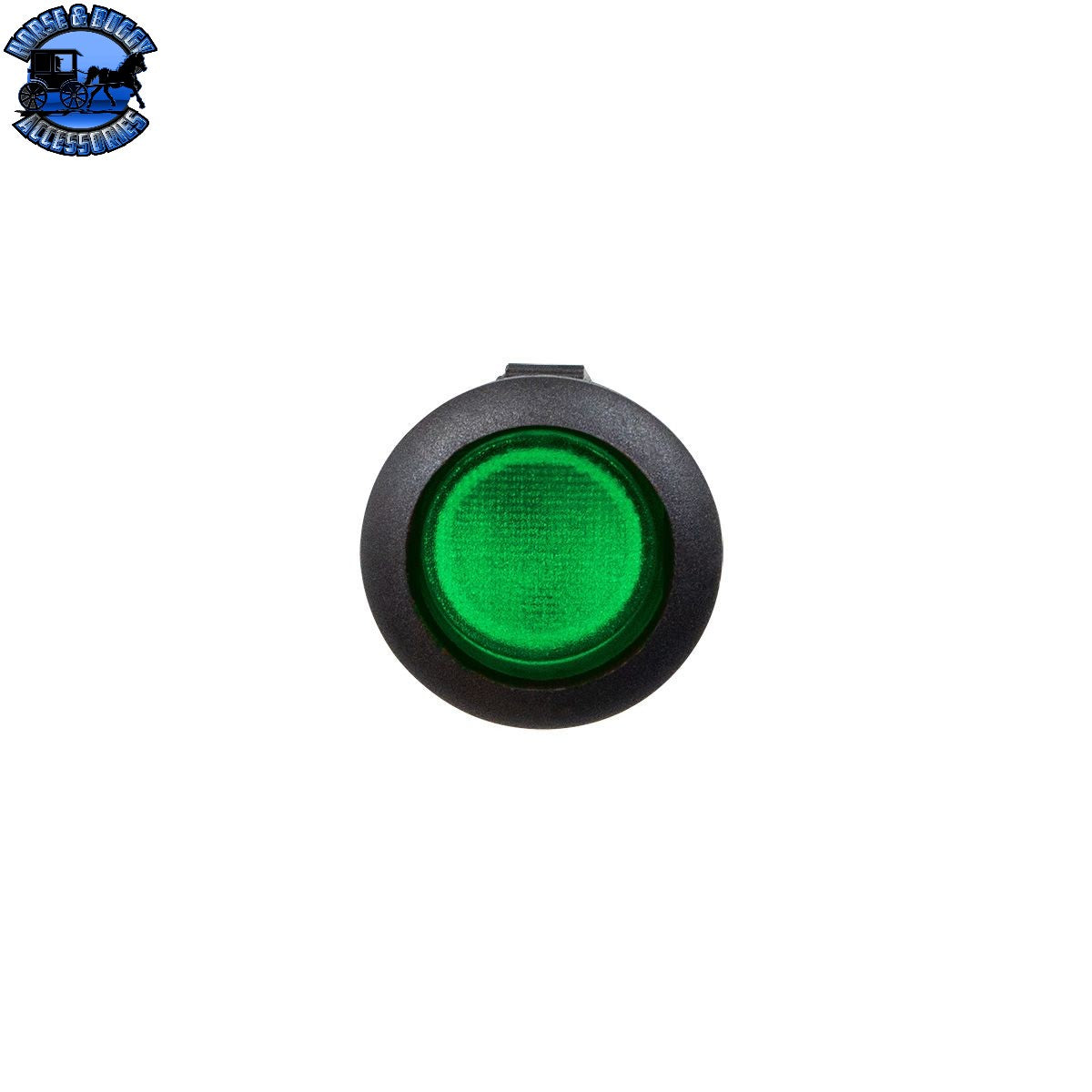 up-98301 Green Illum Round Rocker 10 Amp 12V On/Off 1/2