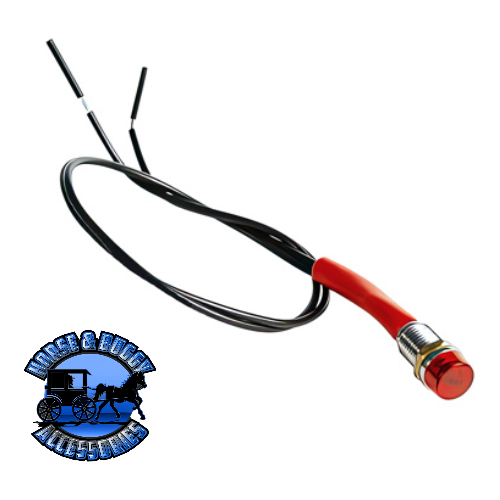 UP-98307 Red Mini Warning Light 16 Amp 12V 1/4" Panel Mount w/Leads 1 Pc. Rosy Brown