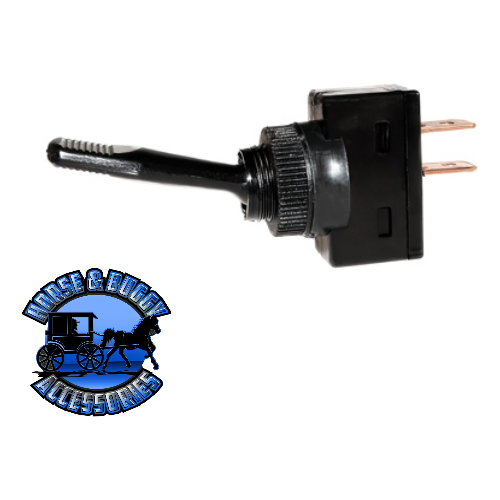 Black UP-98312 Black Non-Illum Toggle 20 Amp 12V S.P.S.T. On/Off 1 Pc.