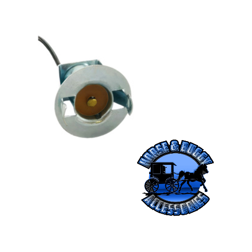 1-WIRE UNIVERSAL SINGLE CONTACT INSTRUMENT PANEL & LICENSE PLATE LIGHT SOCKET W/ SPRING CLIP MOUNT, 1 PC. Dark Slate Gray