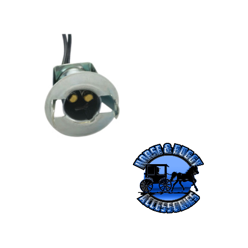 1-WIRE UNIVERSAL SINGLE CONTACT INSTRUMENT PANEL & LICENSE PLATE LIGHT SOCKET W/ SPRING CLIP MOUNT, 1 PC. Dark Slate Gray