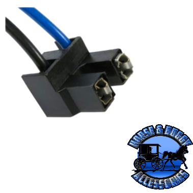 UP-98334 2-Wire Universal H7 Halogen Bulb Headlight Connector. Two Pins at 90  Angle, 1 Pc. Dark Slate Gray