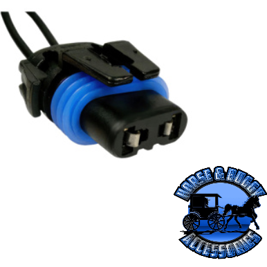 Black UP-98340 2-Wire Universal Halogen High Beam Headlight Connector (Metri-Pack 280 Series)1 Pc.