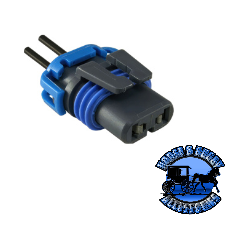 UP-98341 2-Wire Universal Halogen Low Beam Headlight Connector (Metri-Pack 280 Series),1 Pc. Dark Slate Gray