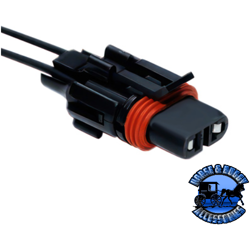 UP-98343 2-Wire GM & Ford Headlight & Fog Light Connector (Metri-Pack 280 Series), 1 Pc. Black