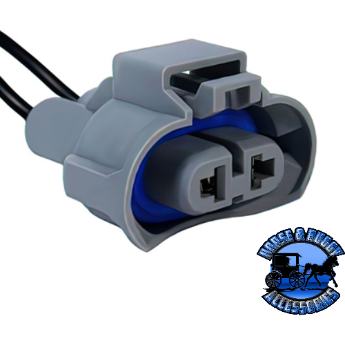 UP-98345 2-Wire Universal H9 Halogen Bulb Connector, 1 Pc. Dim Gray