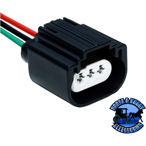 UP-98347 3-Wire Universal 9008 & H13 Halogen Bulb Connector, 1 Pc. Black