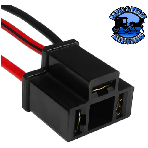 UP-98348 3-Wire Universal 9003 & H4 Halogen Sealed Beam Headlight Connector, 1 Pc. Black