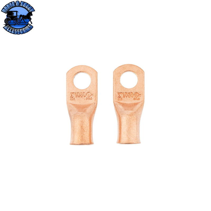 UP-98447 1/0 3/8" HD Seamless Tubular Copper Lug-Flared End 2 Pcs