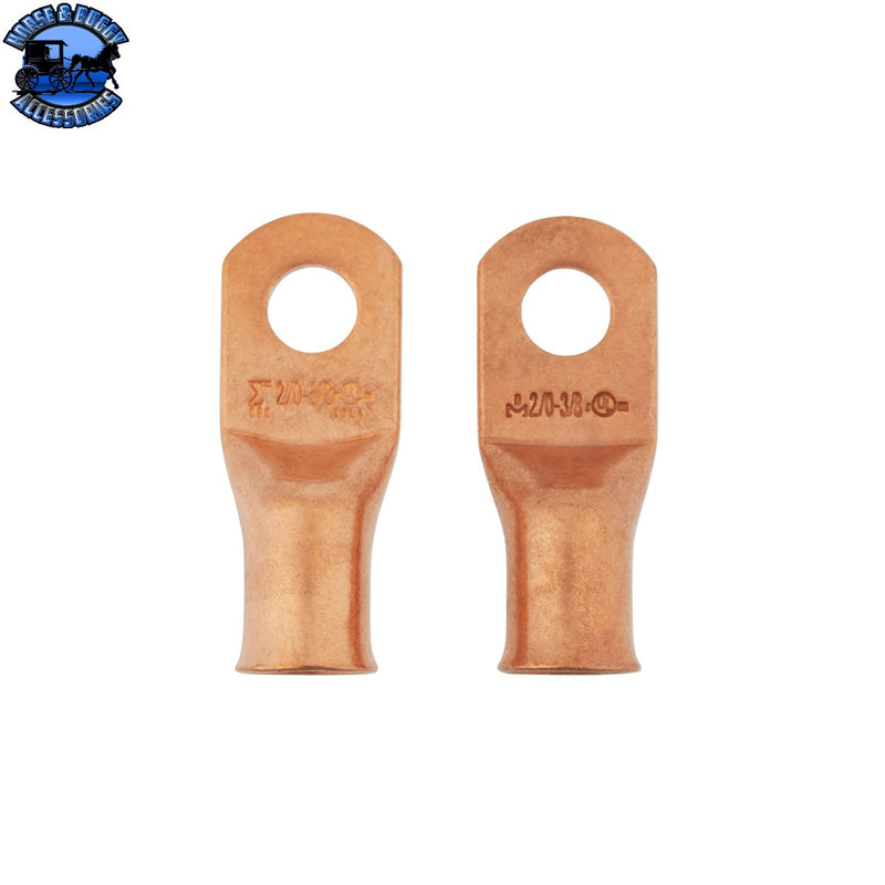 UP-98448 2/0 3/8" HD Seamless Tubular Copper Lug-Flared End 2 Pcs