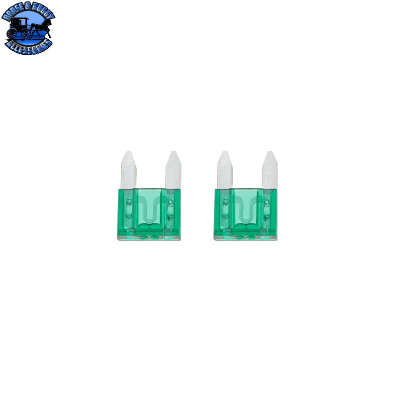 UP-98459 30 Amp Green Mini Fuse (2-Pack)