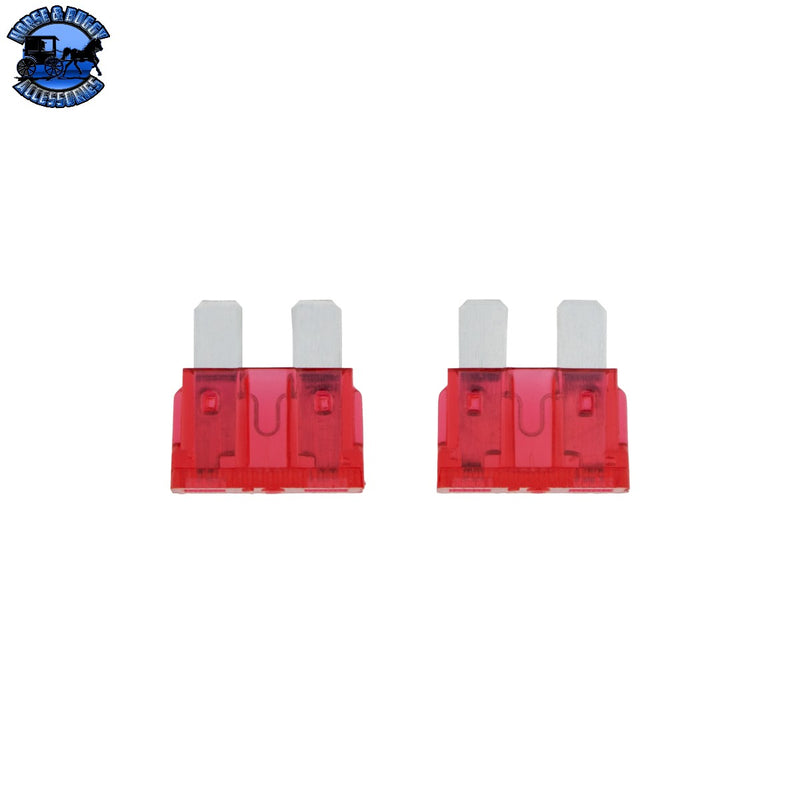 UP-98472 10 Amp Red ATC/ATO Fuse (2-Pack)