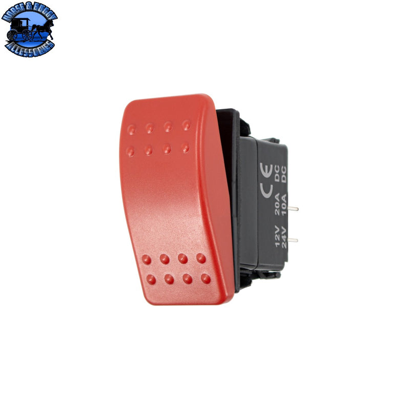 UP-98489 Red SPST Mom. Off/On Rocker Switch (Carling Style) 1 Pc