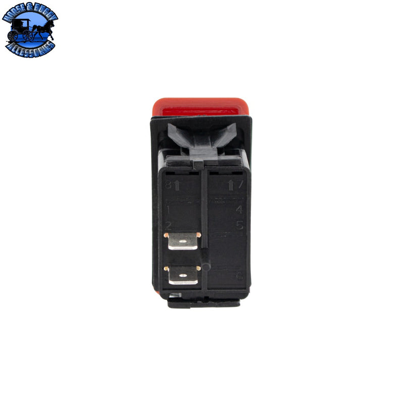 UP-98485 Red SPST On/Off Rocker Switch (Carling Style) 1 Pc
