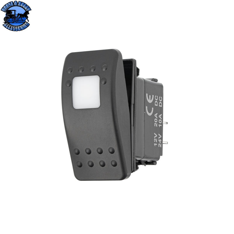 UP-98487 Green LED SPST On/Off Rocker Switch (Carling Style) 1 Pc