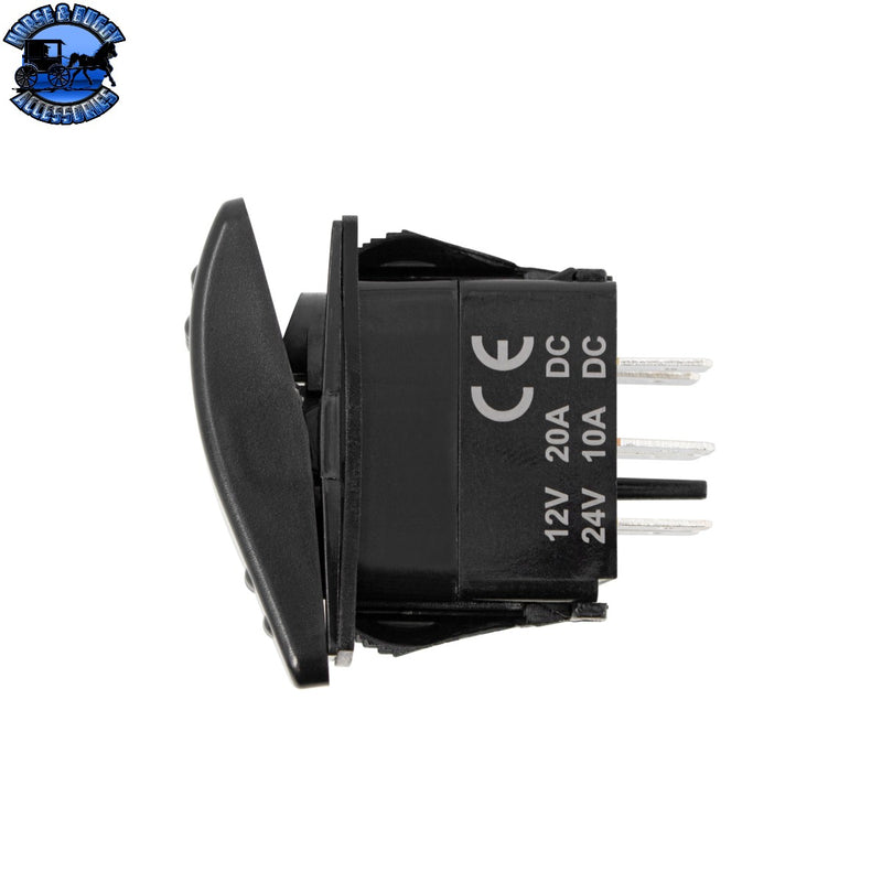 UP-98491 Black DPDT On/Off/On Rocker Switch (Carling Style) 1 Pc