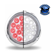 4" Round Trux Dual Revolution LEDs Flange mount  (Choose Style and Color) 4" ROUND Red to White Flange Mount -   #TLED-4X40F Light Gray
