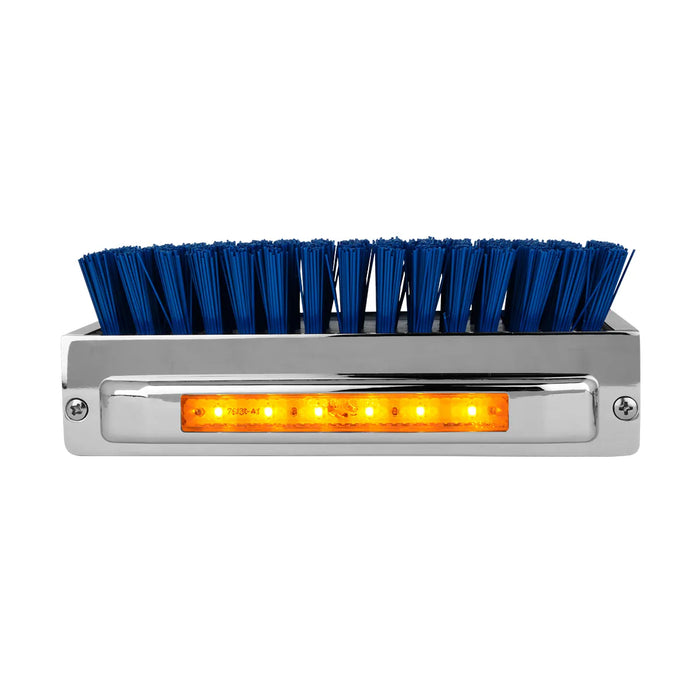 Dark Gray CR. ALUM. BOOT CADDIE W/ BLUE BRUSH & AMBER/CLR 6 LED LIGHT