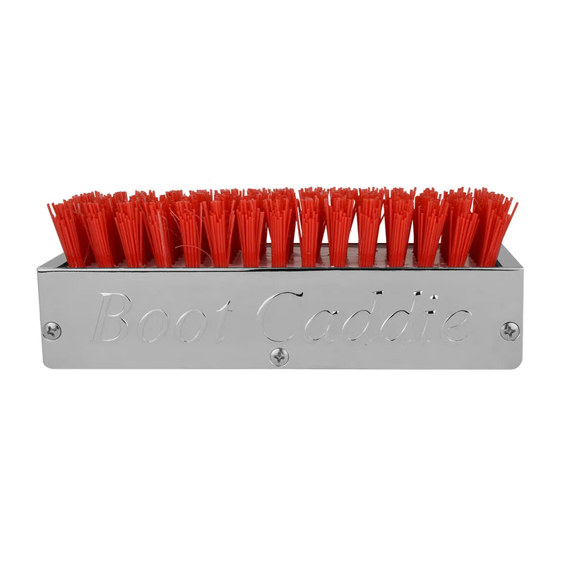 CHROME ALUM. BOOT CADDIE W/ RED BRUSH & AMBER/AMB 6 LED LIGHT Gray