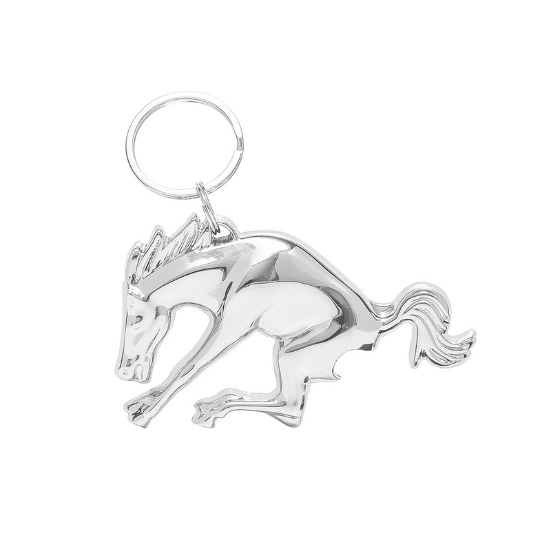 Chrome Bucking Horse Key Chain/Bottle Opener