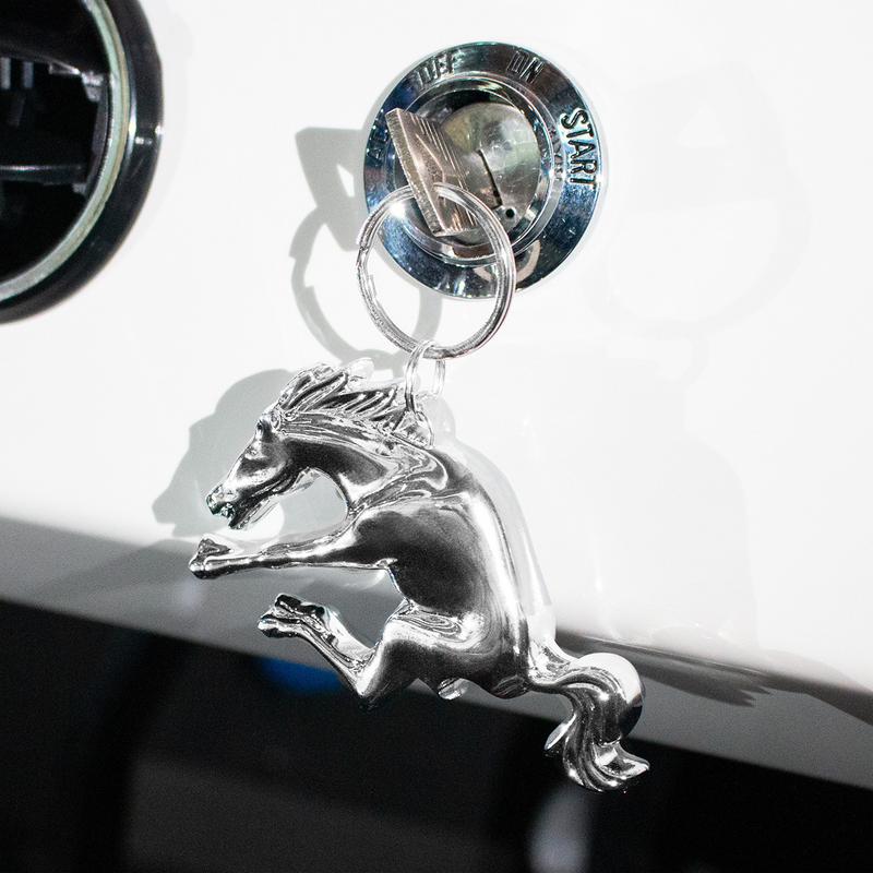 Chrome Bucking Horse Key Chain/Bottle Opener