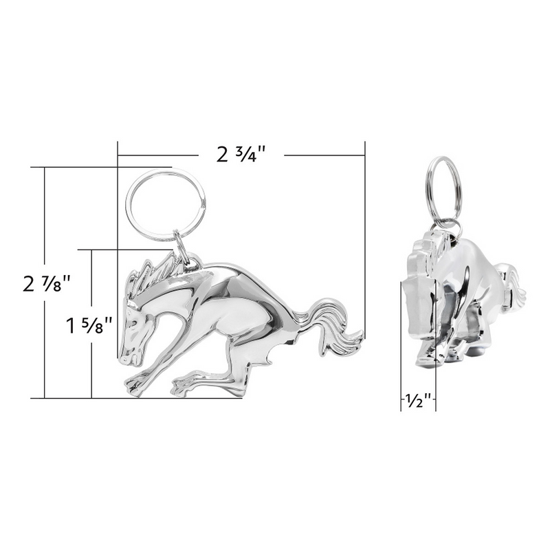 Chrome Bucking Horse Key Chain/Bottle Opener