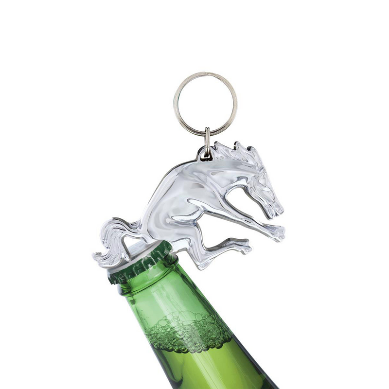Chrome Bucking Horse Key Chain/Bottle Opener