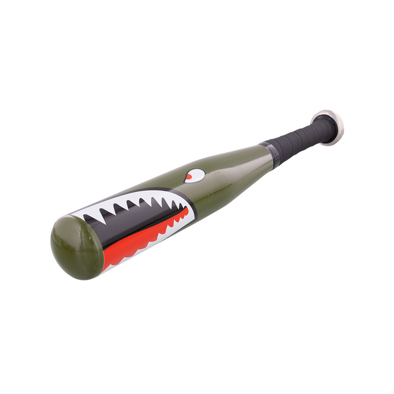 UP-99136 17" Aluminum Tire Checker Bat With P-40 Warhawk Shark Mouth Graphic