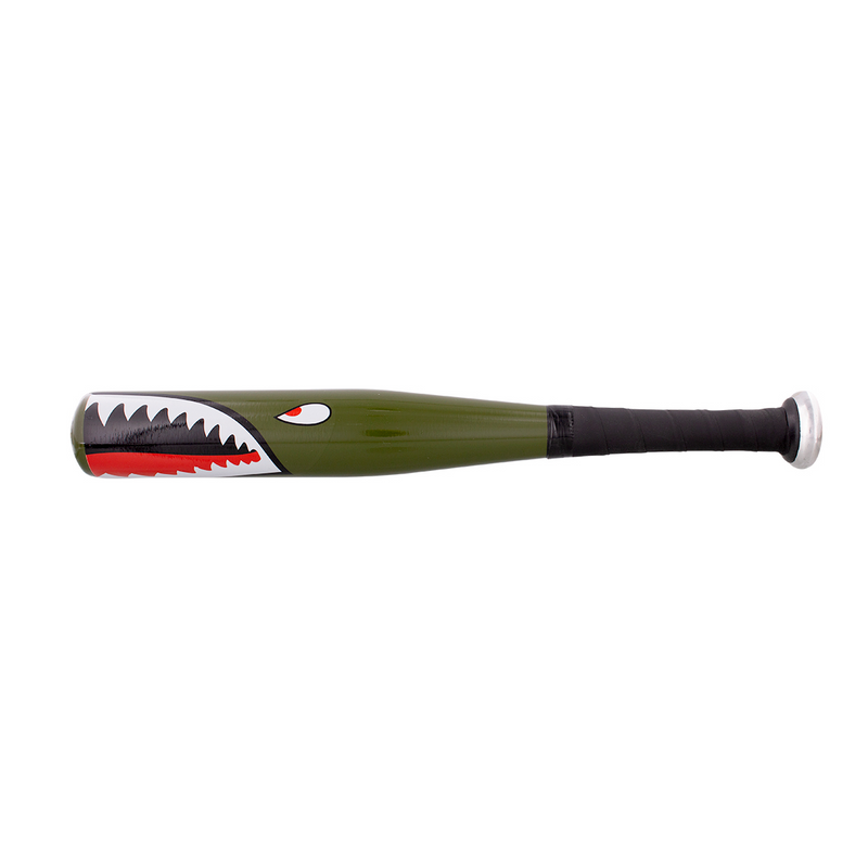UP-99136 17" Aluminum Tire Checker Bat With P-40 Warhawk Shark Mouth Graphic